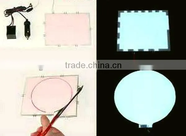 cuttable el light panel A4 size white on/pink off
