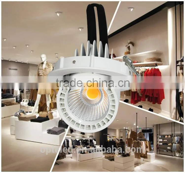 hot-selling European standard adjustable rotating cob down light 30w dimmable led shop downlight