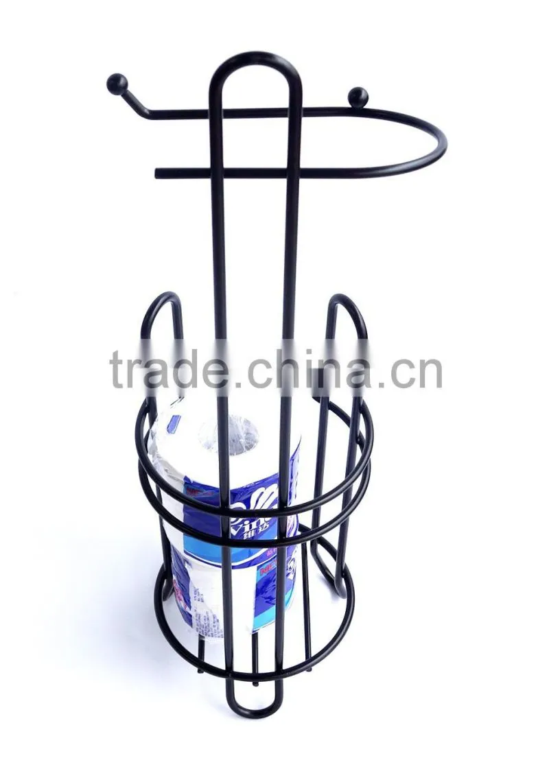 Homestar Waterproof Toilet Paper Holder Free Standing Stainless Toilet Paper Holder