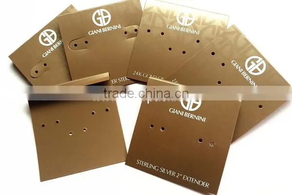 black plastic custom printed earring card with hooker hole