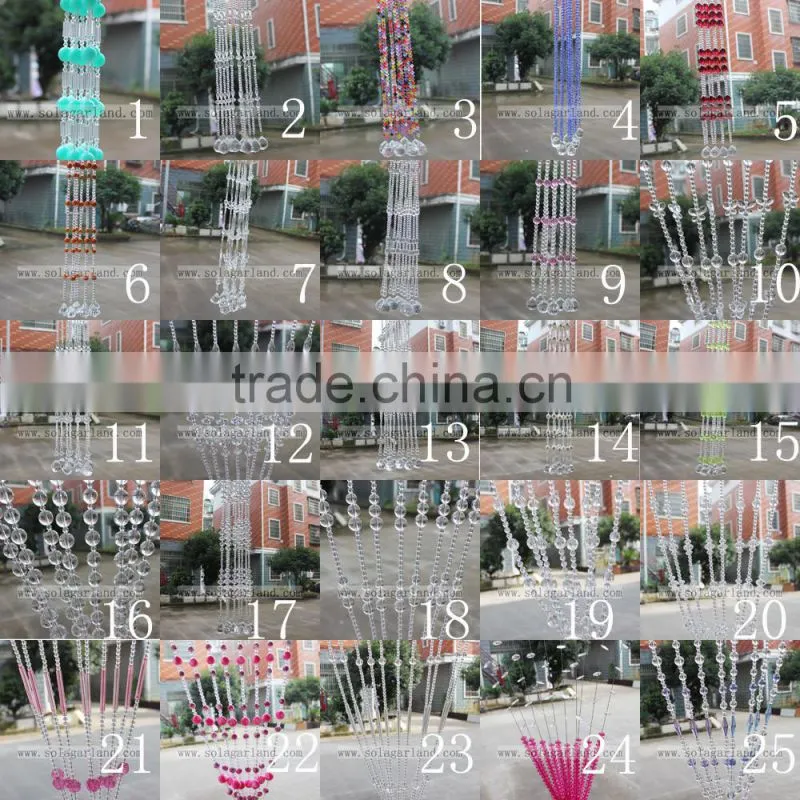 Beauty Decorative String Curtain Strand Acrylic Crystal Beaded Curtain Wedding DIY Party Decor