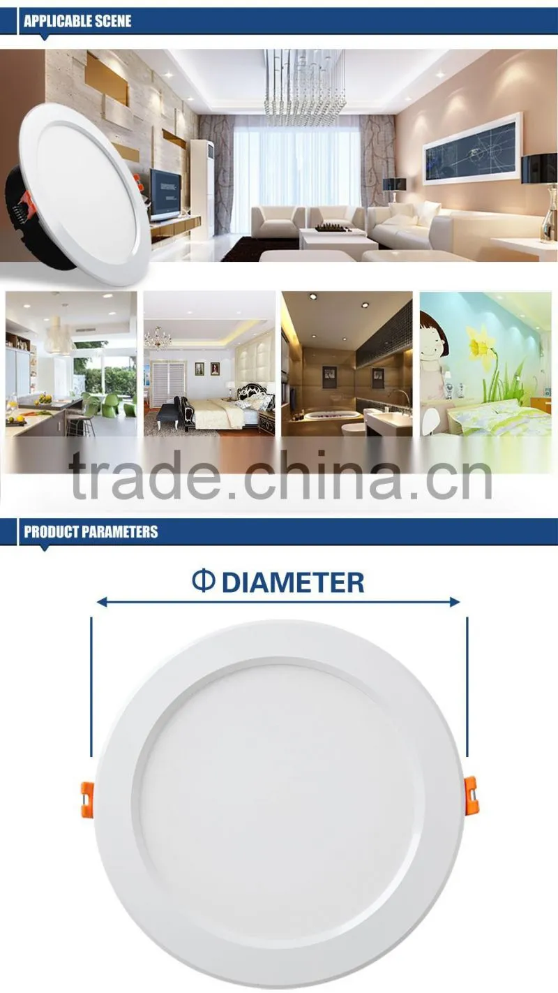Round shape led Downlight 3W 5W 7W 9W 12W AC85-265V white warm white nature white LED Lamps For Home Decoration
