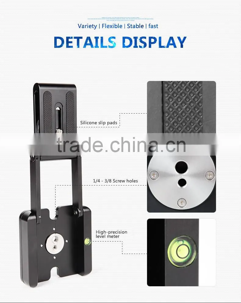Factory supply HPUSN ultimate camera head solution photography studio camera tripod Z aluminum pan & tilt flex tilt headball
