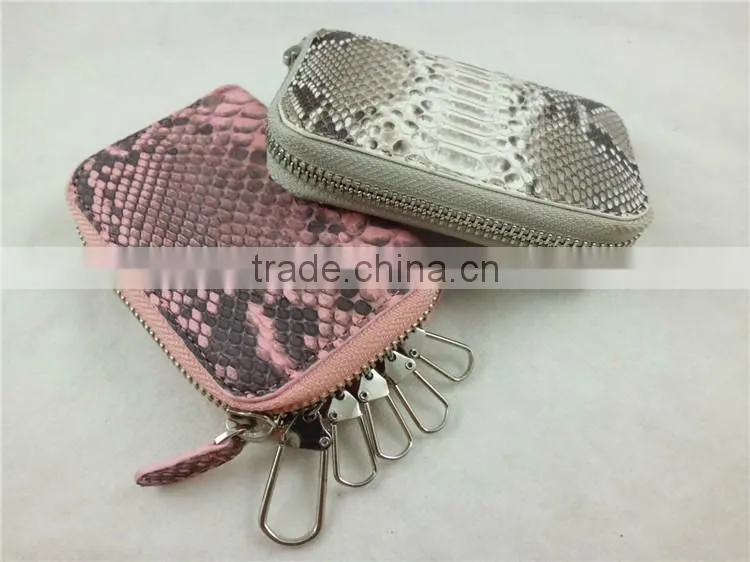 Genuine Leather Key Wallet Pocket Key Case Hot Selling Key Holder Snake Skin Credit Card Wallet