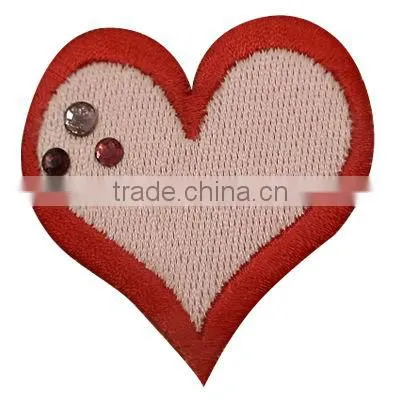 pink bling heart-shape rhinestones