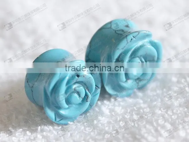 Stone ear plugs piecring jewelry