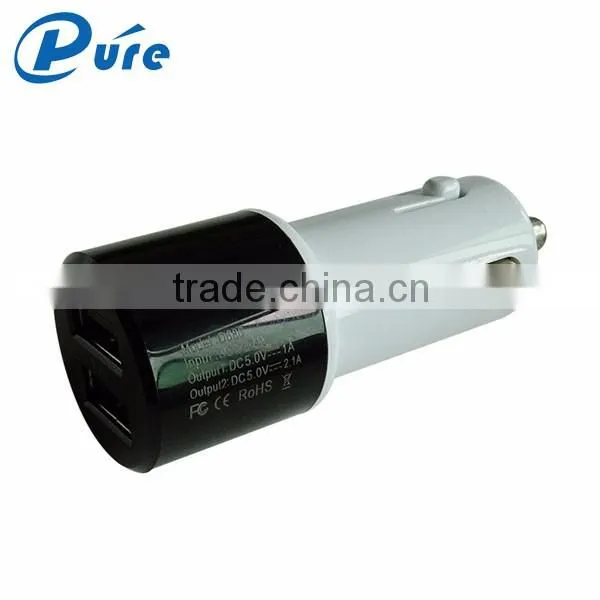 New arrival smart car charger battery 2 port usb car charger 5V/3A output dual usb car charger for ipad/iphone6