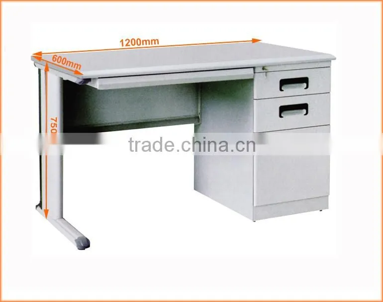Factory Directly Metal Office Desk with One 3 Drawer Filing Cabinet