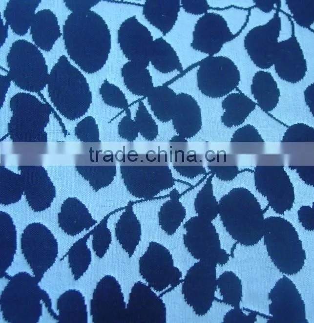 Beautiful Leaf Pattern Suiting Fabric TR Lining