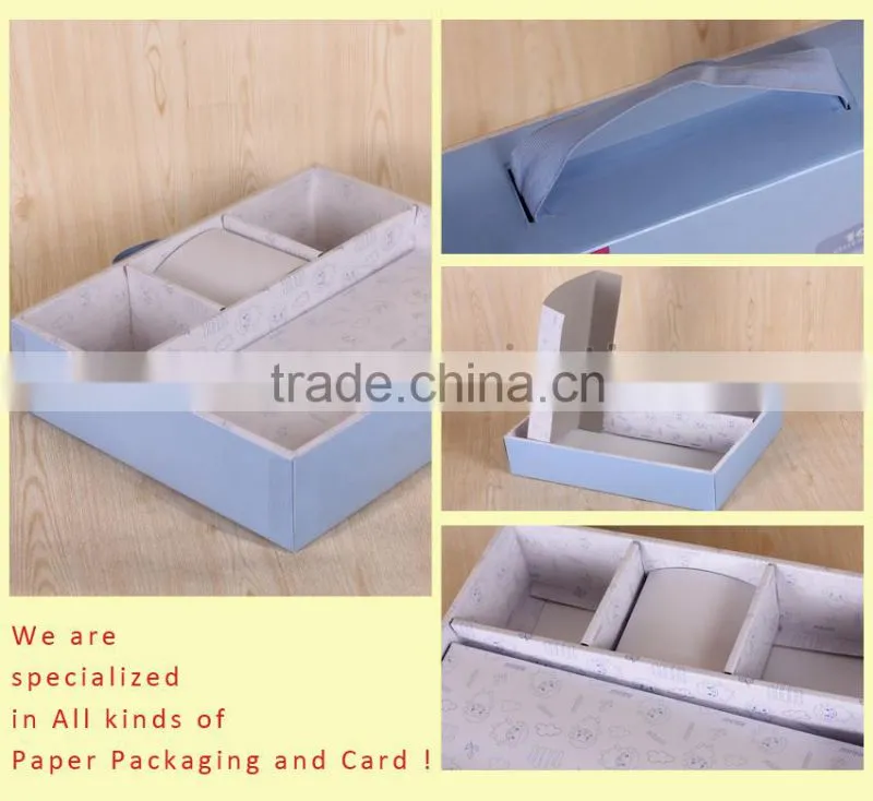 Fancy suitcase shaped baby clothes transparent gift box