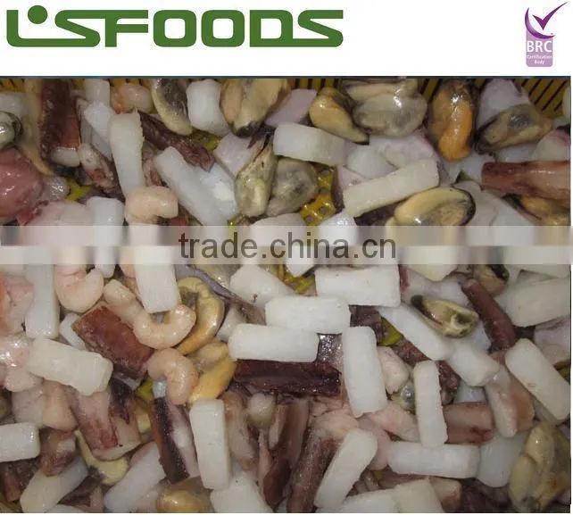 Frozen mixed seafood