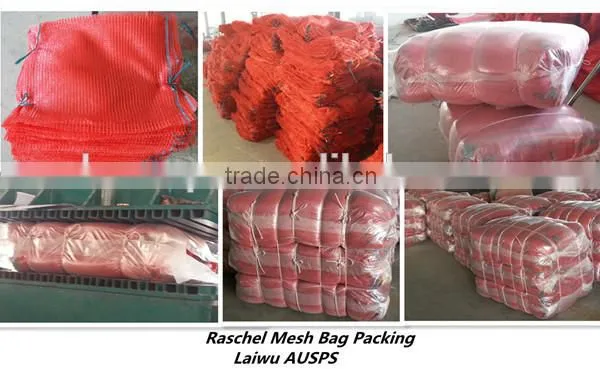 Plastic PP HDPE Woven Leno Raschel Mesh Bag For potato, Onion, fruit