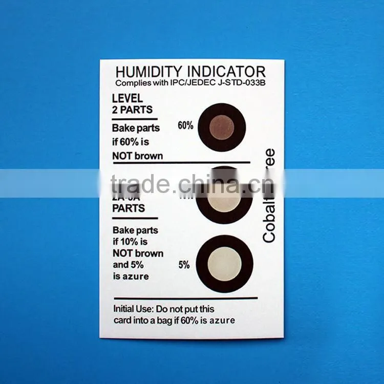 RoHS OEM Free Sample 6 Dots Humidity Indicator Sheet
