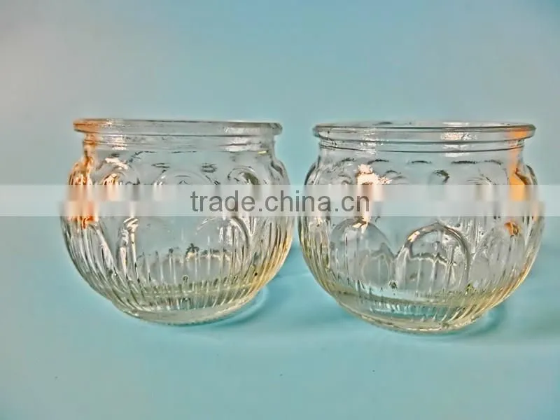 Candle Eco-friendly Glass Lotus Flower WAX Candle Jar