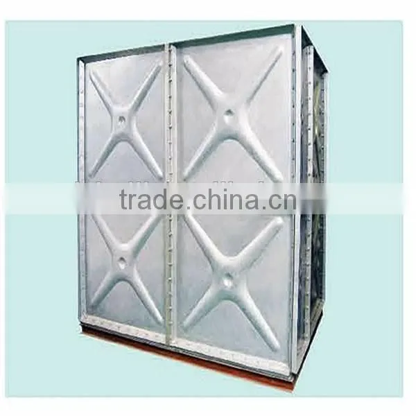 Large volume hot dip galvanized steel water tank