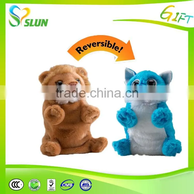 20cm Big animal design sitting plush mouse with embroidery