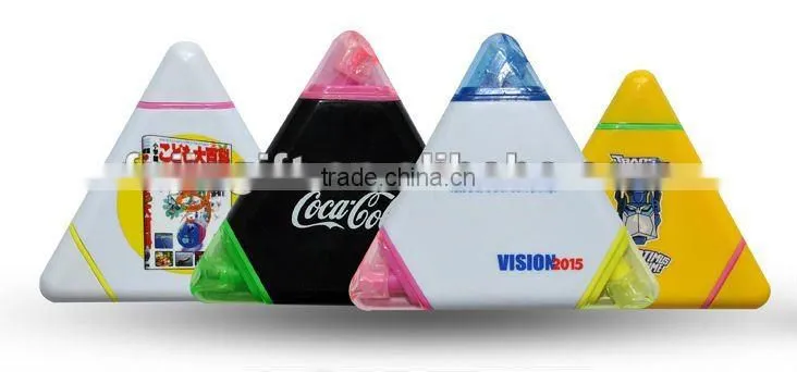 3 in 1 triangle shaped gift highlighter set/liquid chalk markers/Cheap gift highlighter