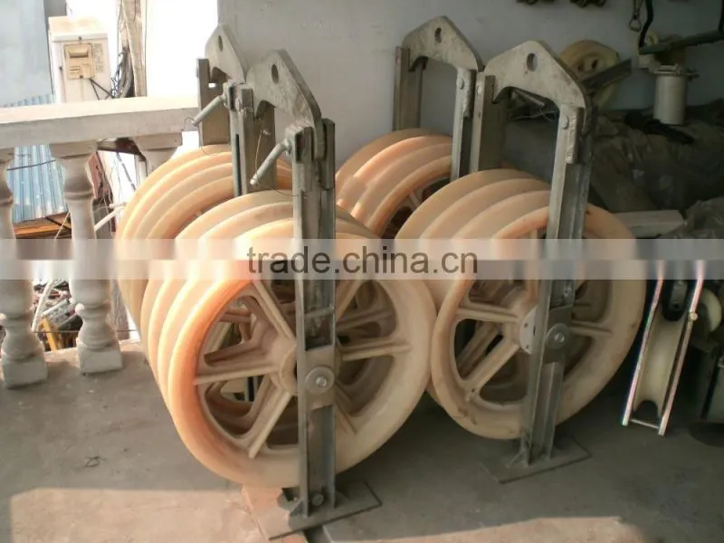 660mm Nylon Large Diameter Bundled Conductor Pulley Stringing Block Suitable For ACSR