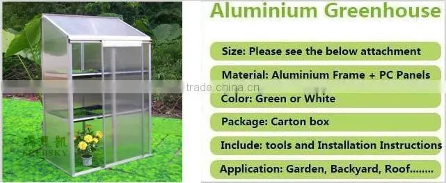 aluminum profile plastic cover mini greenhouse for sale