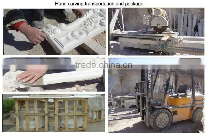 Garden White Marble Pillar