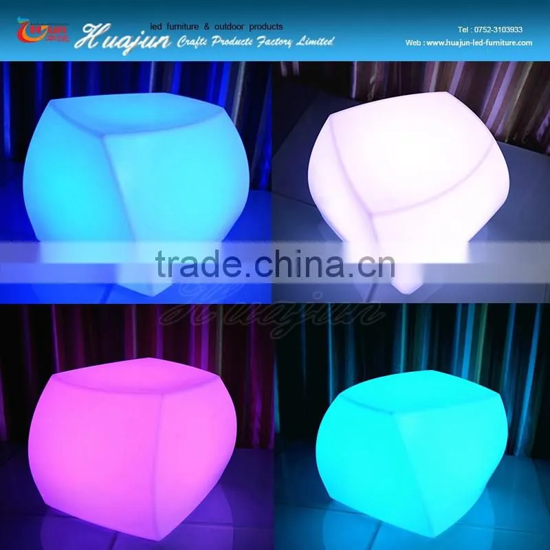 led glow cube stool / color changing led stool