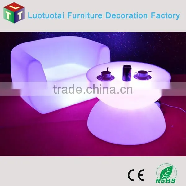 35cm waterproof inductive charging led siting cube chair/table