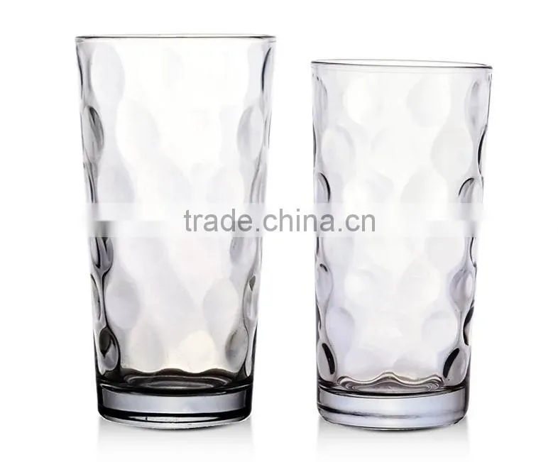 Colored glass mug bead point drinking glass Round drinking glass mug