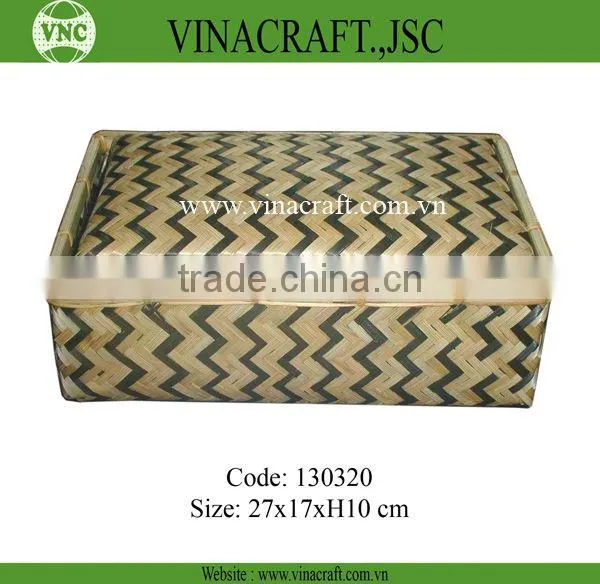 Colorful bamboo food storage container for kitchen