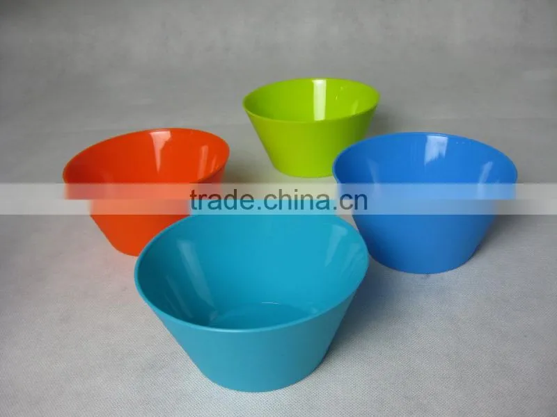 BPA Free D14cm colorful plastic serving dish salad bowl
