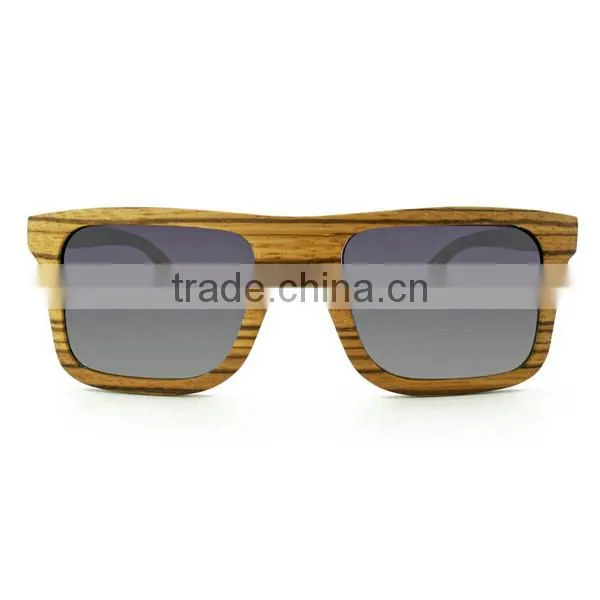 China factory custom luxury natural zebra wood sunglasses