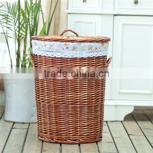 wicker laundry basket & wicker big size storage basket for hotel