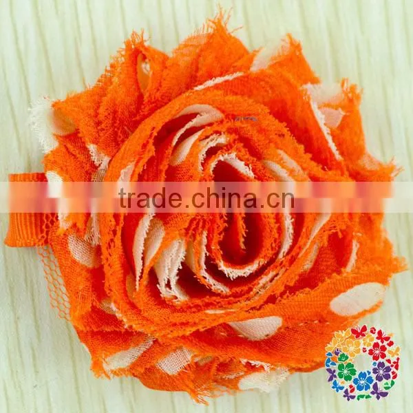 Wholesale Many Different Colors Shabby Chiffon Flower Decoration Girls Flower Hair Clips