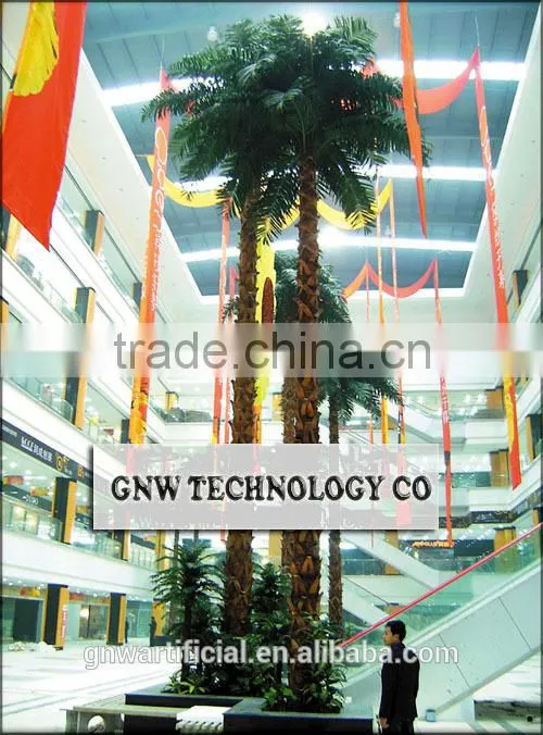 APM036 GNW Artificial Decorative Coconut Palm Tree Show 10ft for Room Decoration
