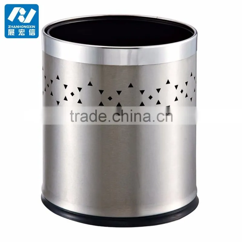 Steel room trash bin for public place