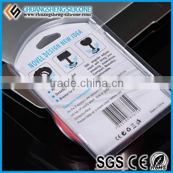 3M back suking solid sticker, silicone phone stand, cell phone holder