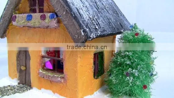 Little Christmas House with colored light