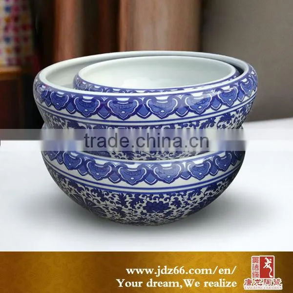 Jingdezhen decorative customized ceramic magic fish tank