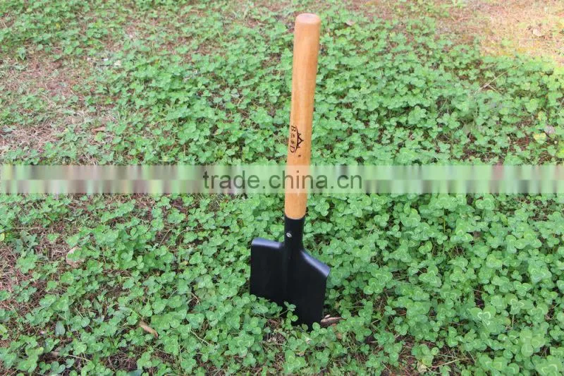 Round Point rectangle D Shaped Wood Handle Mini garden steel Shovel