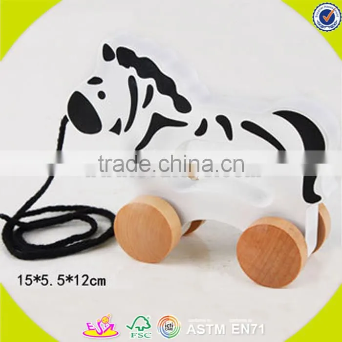 Wholesale top fashion wooden pull snail toy interesting kids wooden pull snail toy W05B052