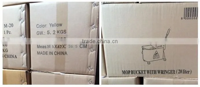32L mop bucket with wringer side press plastic