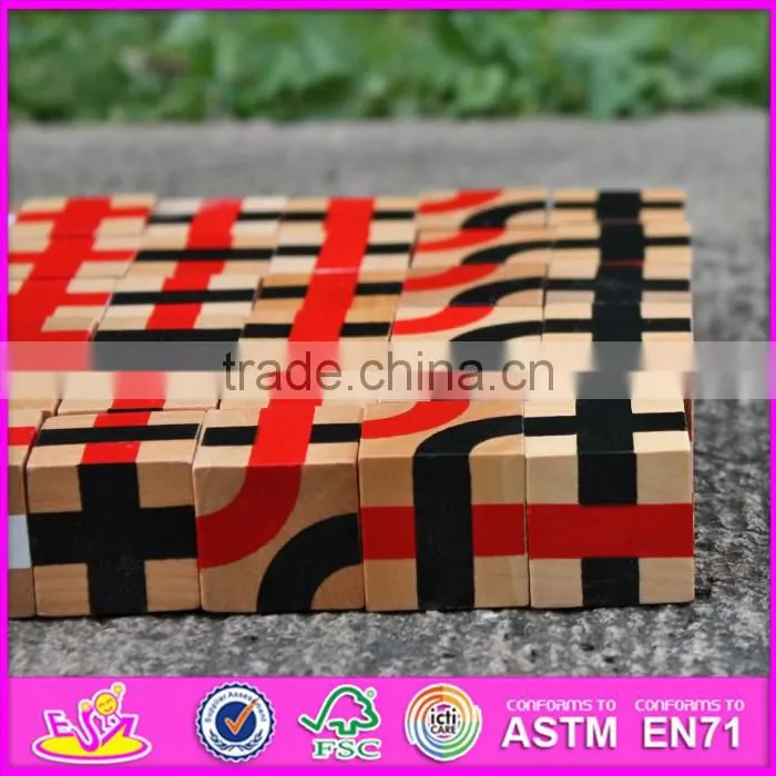 2017 new design 36 pieces children educational wooden blocks toys with box W13A117