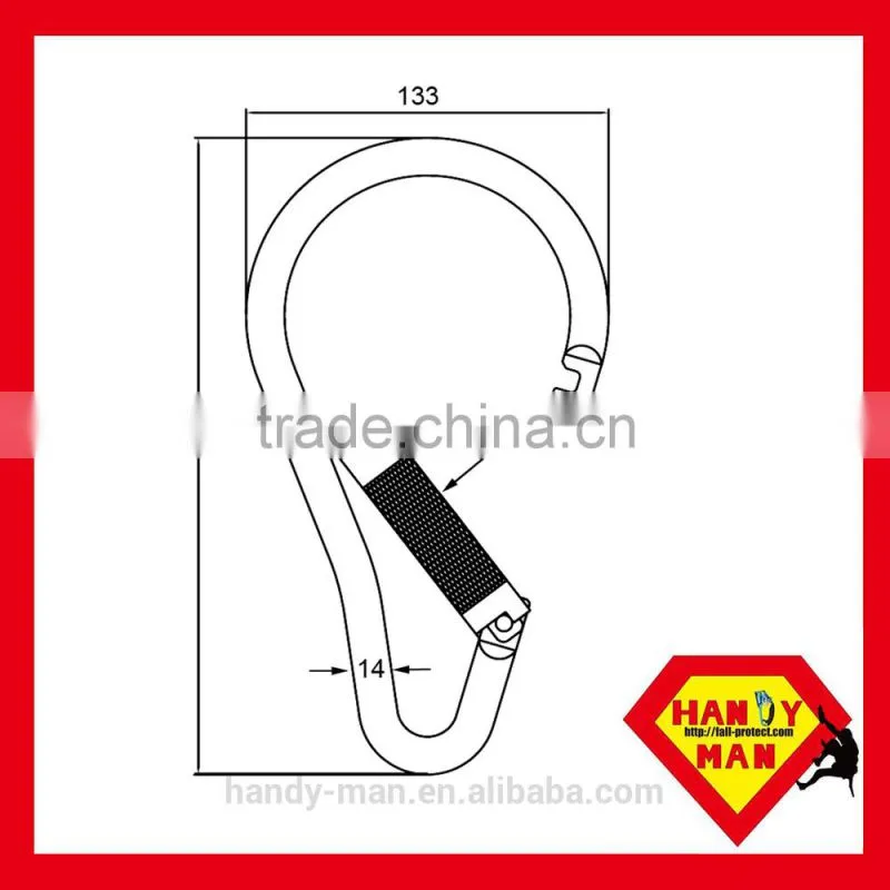 ANSI-2407TLP Certified Steel Optinal Captive Eye ANSI Carabiner