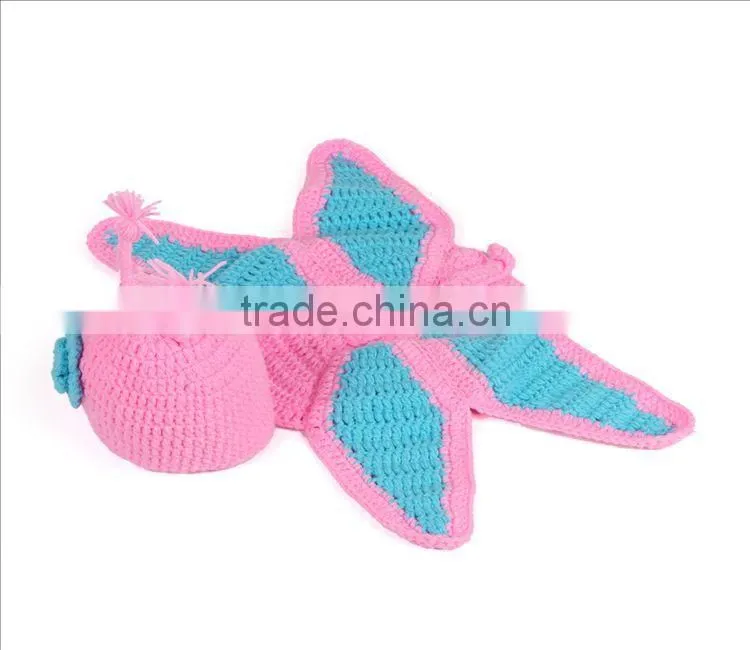 Photo Prop Knitted Baby Set Clothing Butterfly Shape Baby Clothing Sets