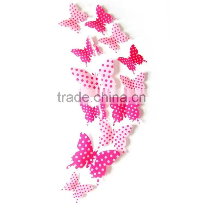 3D Blue And White Porcelain Series Butterflies Wall Stickers Home Living Room Decoration