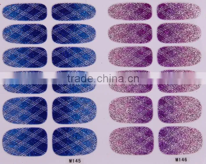 Hot Selling gradient color nail sticker for girls, Gradient nail stick Fashion Nail art Decals