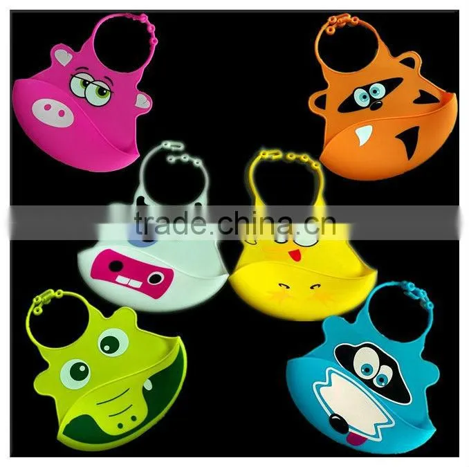 Fashion silicone baby bibs toddlers pullove waterproof