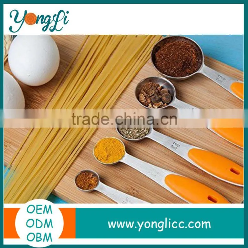Wholesale Silicone Stainless Steel Measuring Cups and Measuring Spoon Set
