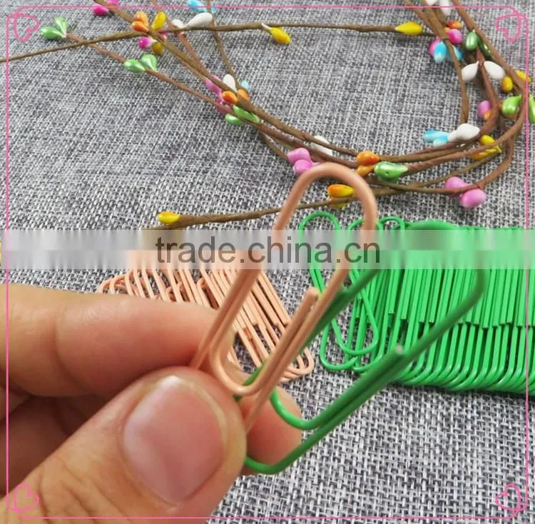 100mm giant PET coated colorful metal paper clip stationery
