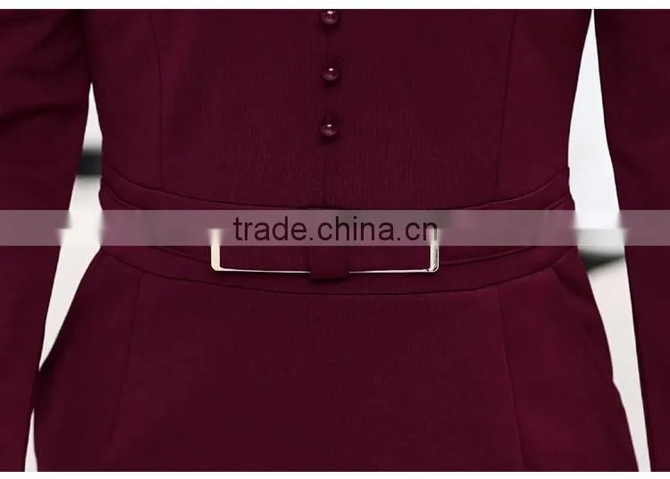 2016 Customized manufactorying fashionable custom fit middle-aged ladies dress