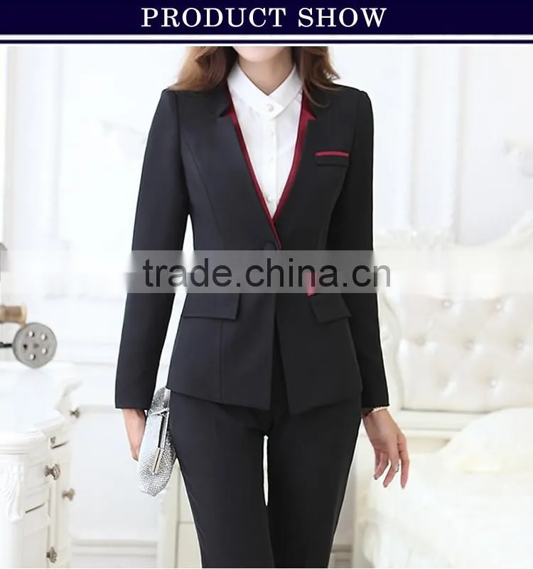 2017 hot sale ladies suits office uniform designs for women